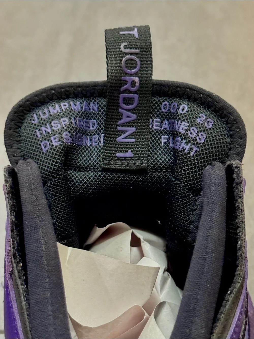 Jordan Air Jordan 1 High React High-Top Sneakers in Purple & Black, Men’s 11